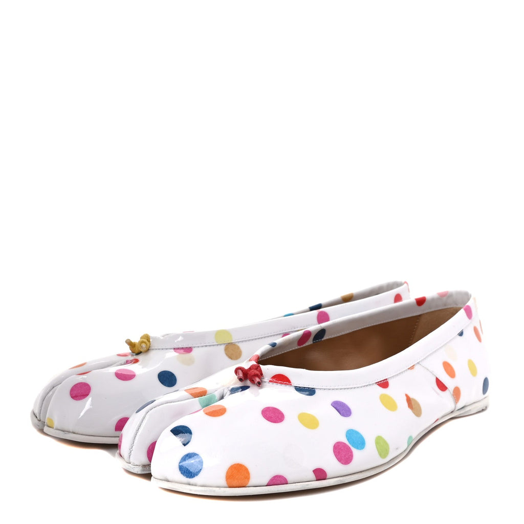 Maison Margiela - Coated Canvas Confetti Printed Tabi New Ballerina Flats