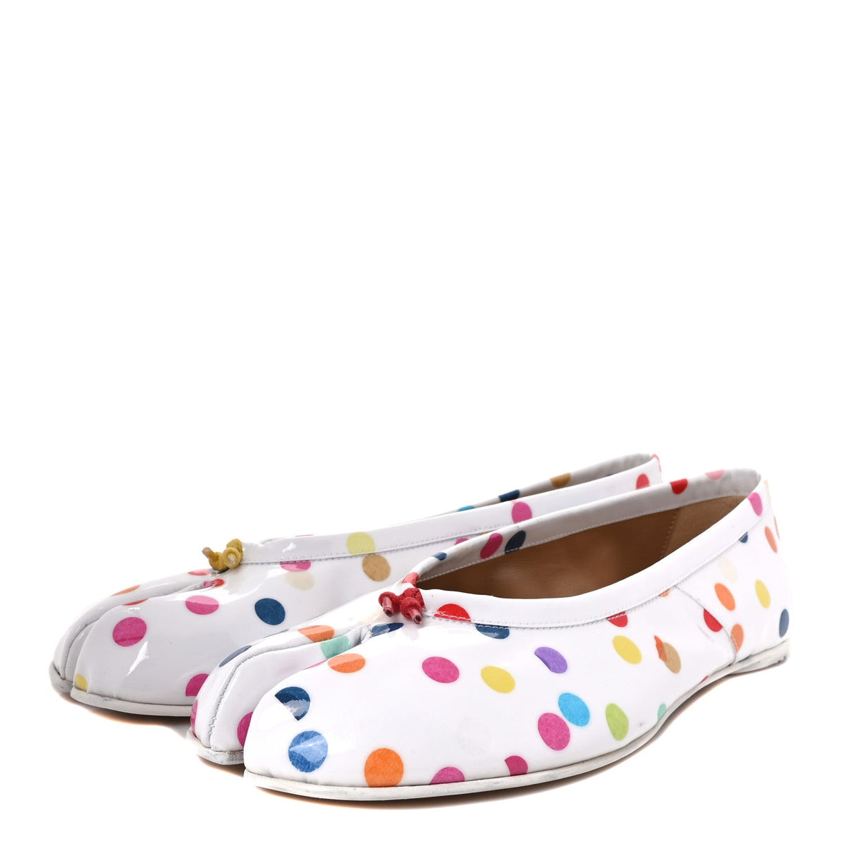 Maison Margiela - Coated Canvas Confetti Printed Tabi New Ballerina Flats