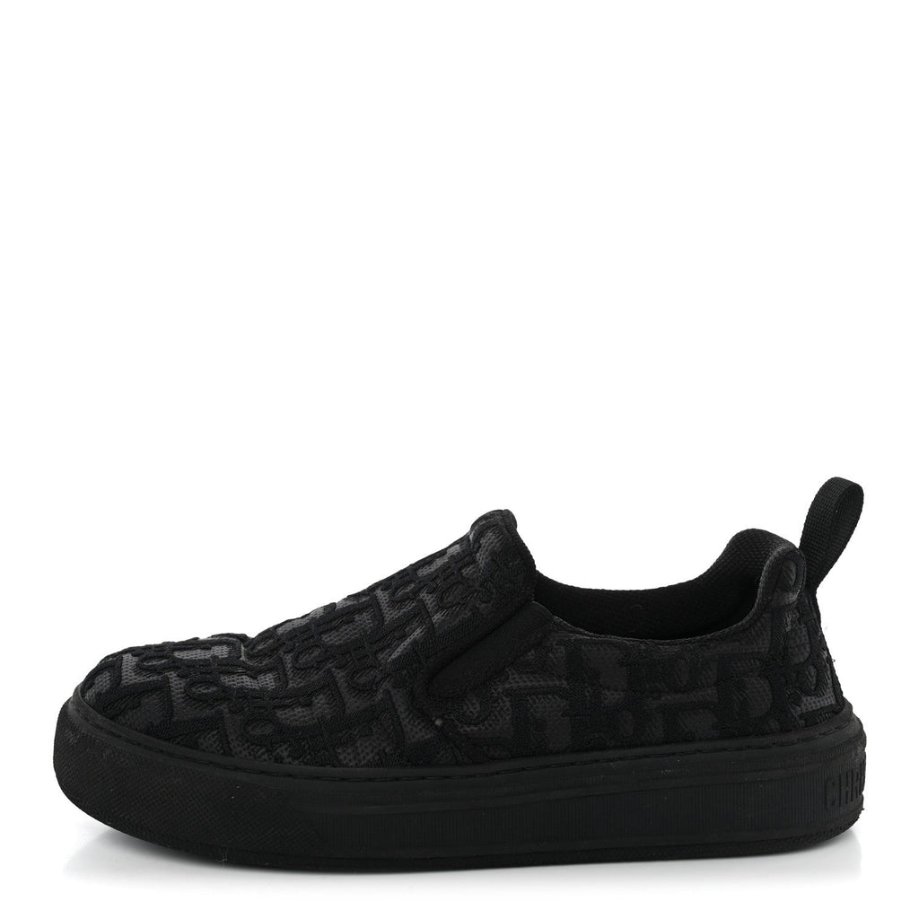 Dior - Shiny Technical Fabric Oblique Embroidered Solar Slip On Sneakers