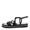 Chanel - Lambskin Cord Chain CC Sandals