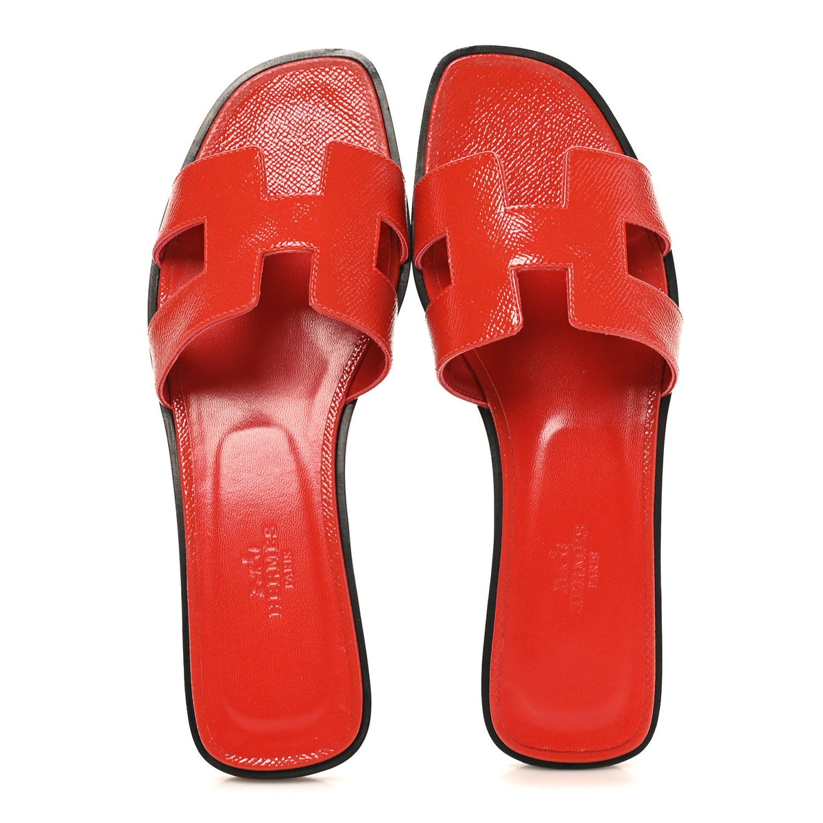 Hermès - Patent Epsom Oran Sandals