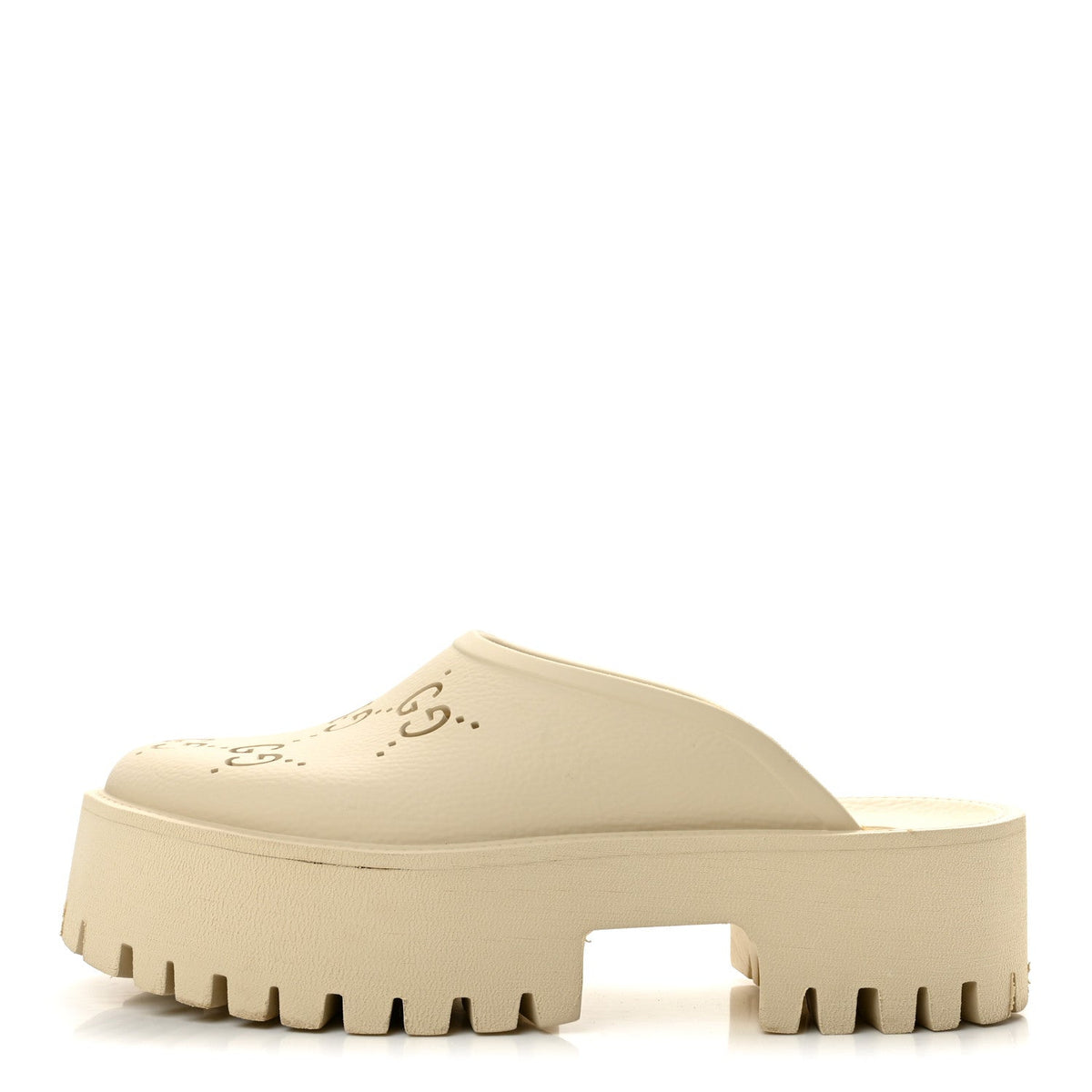 Gucci - Rubber Monogram GG Go Through Platform Slide Clogs