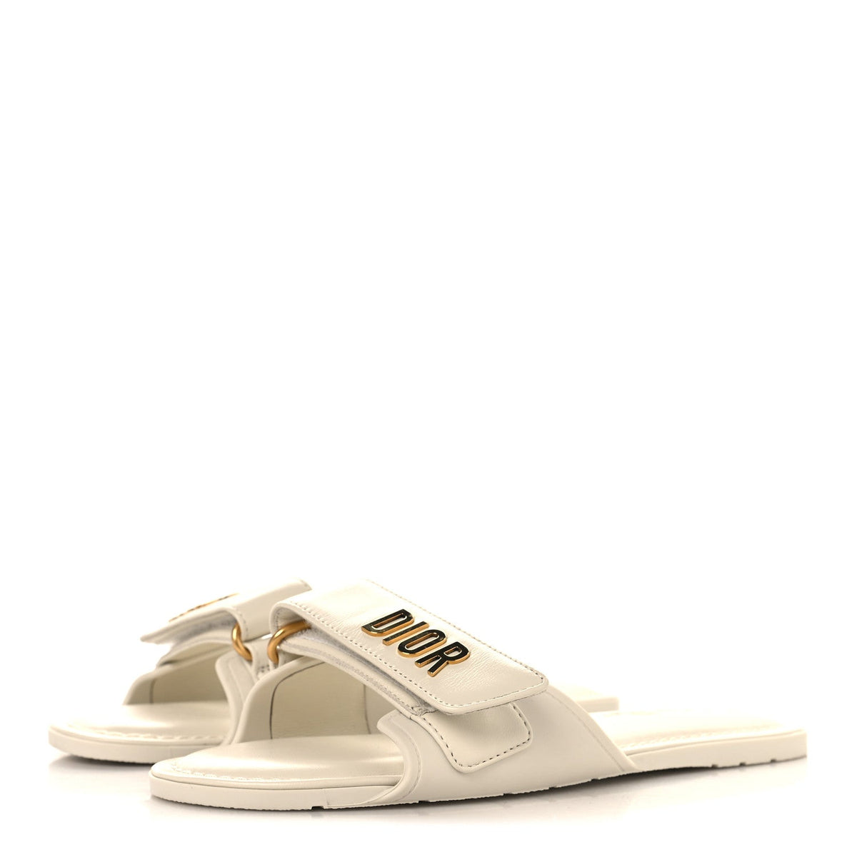 Dior - Lambskin Rubber Dioriviera Dioract Flat Slide Sandals