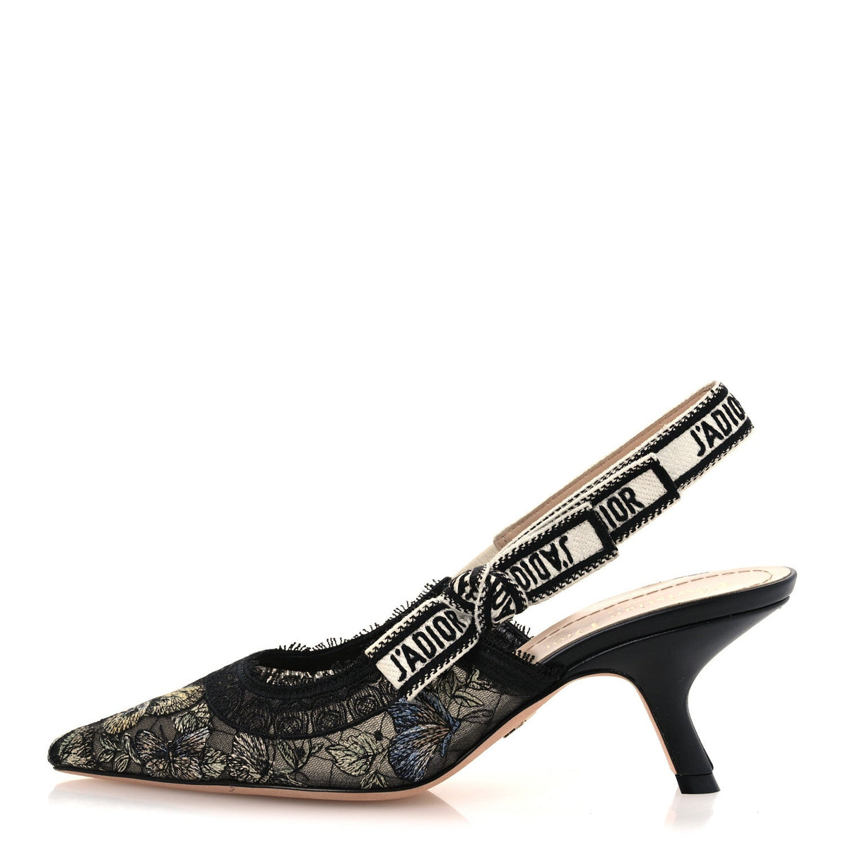 Dior - Mesh Butterly Embroidered J’Adior Slingback 65mm Pumps
