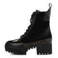 Louis Vuitton - Suede Calfskin Monogram Laureate Platform Desert Boots - Black