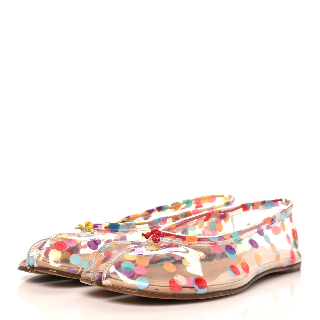 Maison Margiela - PVC Confetti Printed Tabi Ballerina Flats