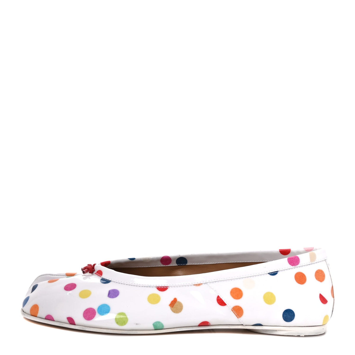 Maison Margiela - Coated Canvas Confetti Printed Tabi New Ballerina Flats