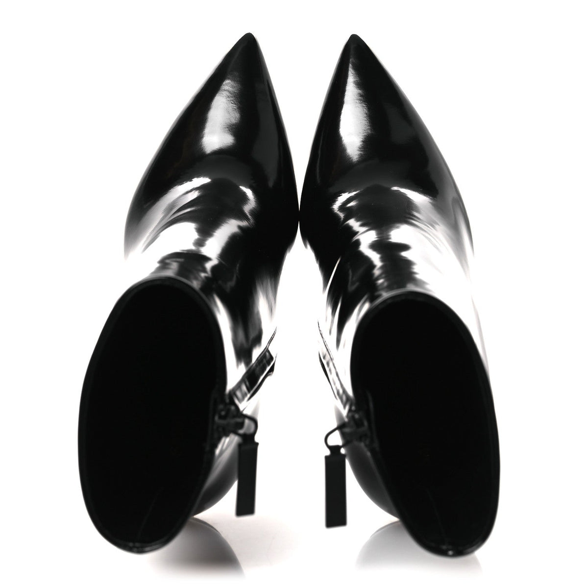 Saint Laurent - Glazed Calfskin Opyum Ankle Boots
