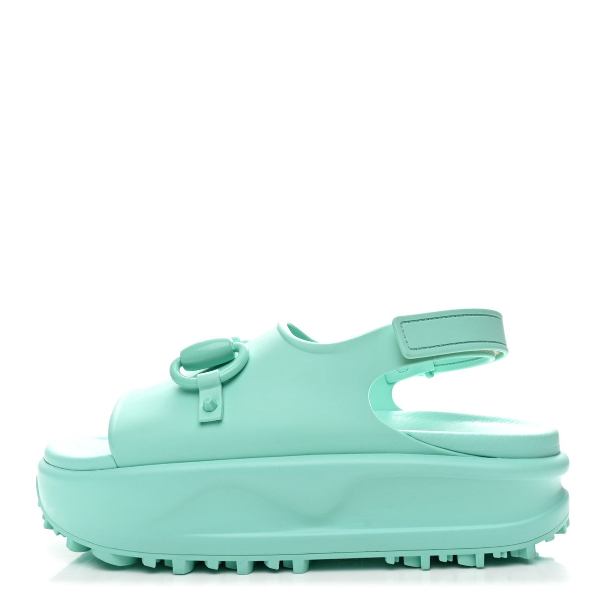 Gucci - Soft Rubber Horsebit Slingback Sandals