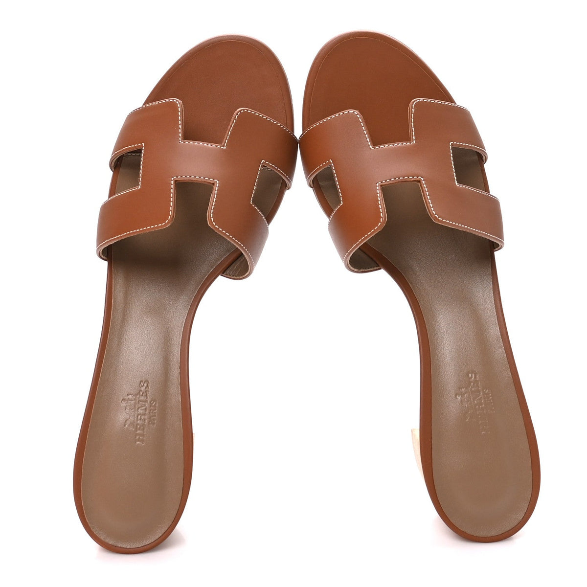 Hermès - Calfskin Oasis Sandals