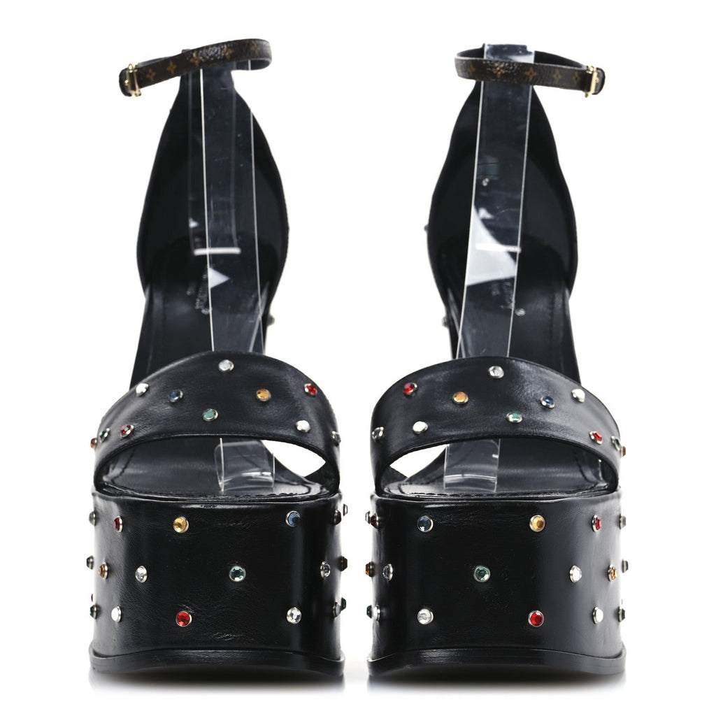 Louis Vuitton - Calfskin Studded Fame Platform Sandals