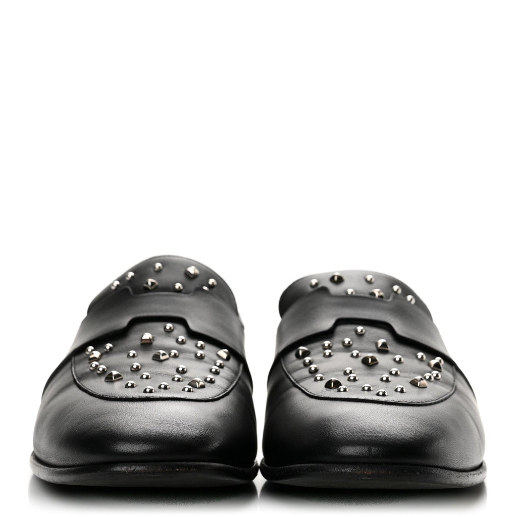 Hermès - Calfskin Studded Ancora Moccasin Loafers
