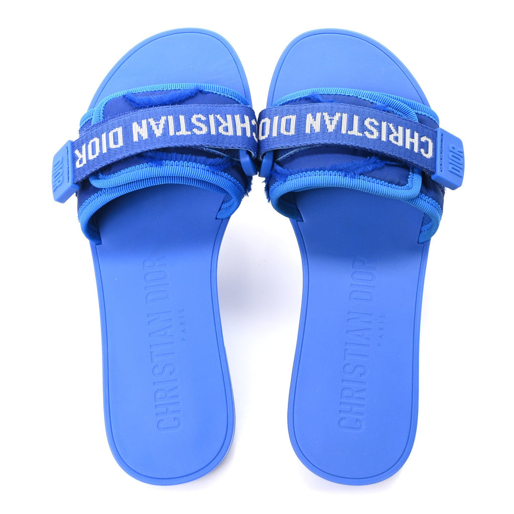 Dior - Technical Stretch Fabric Camouflage Dio(r)evolution Slide Sandals - Blue Fluo
