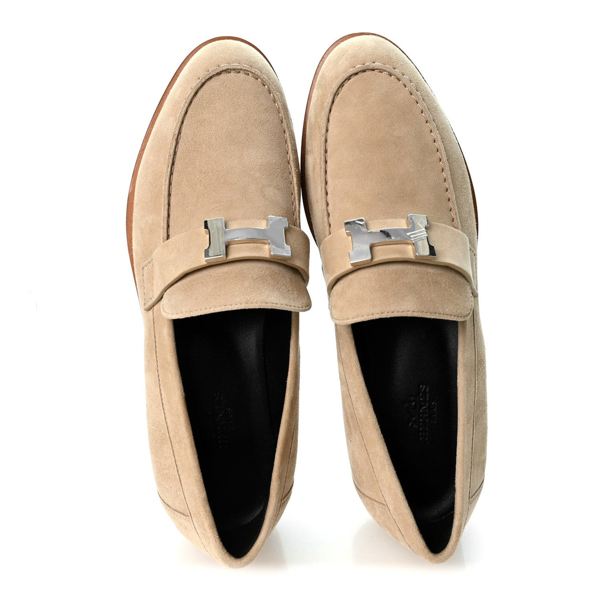 Hermès - Suede Goatskin Faubourg Loafers