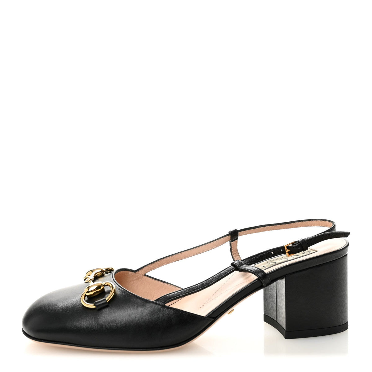 Gucci - Malaga Kid Horsebit 70mm Slingback Pumps