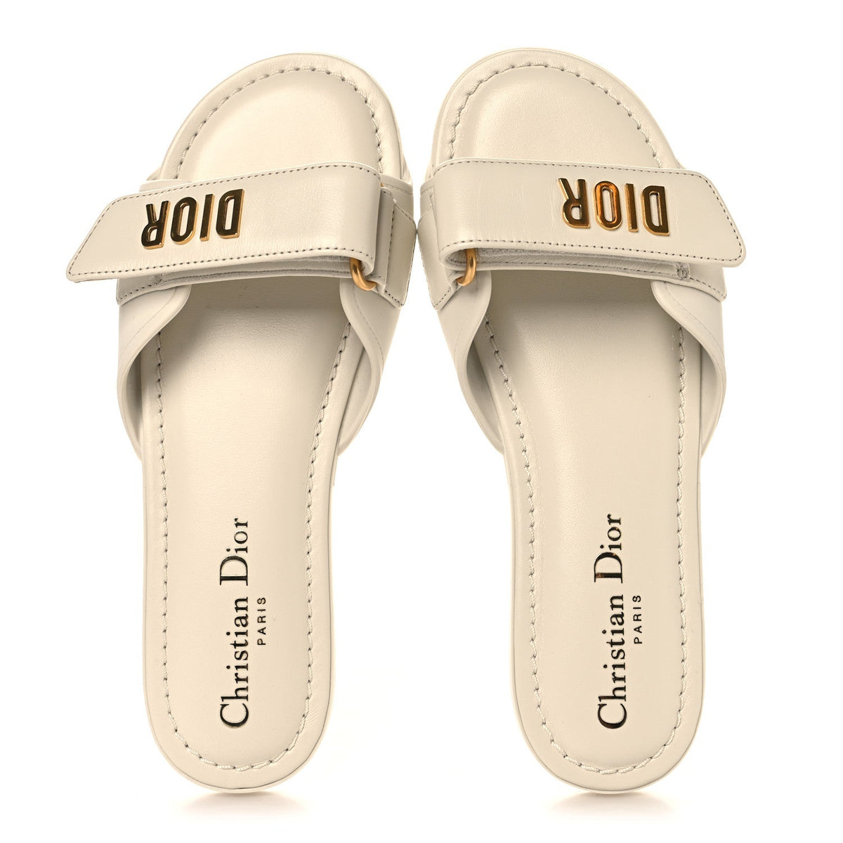 Dior - Lambskin Rubber Dioriviera Dioract Flat Slide Sandals