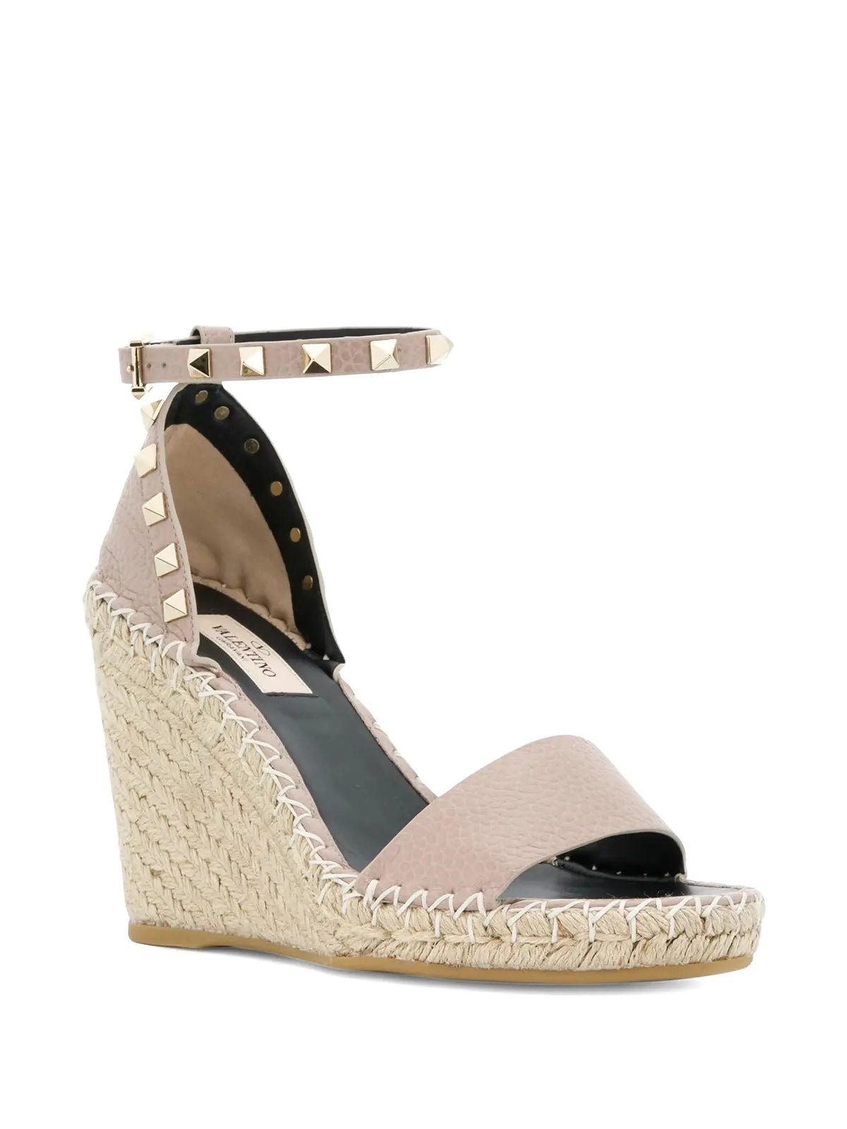Valentino - Double Rockstud Wedge Espadrilles
