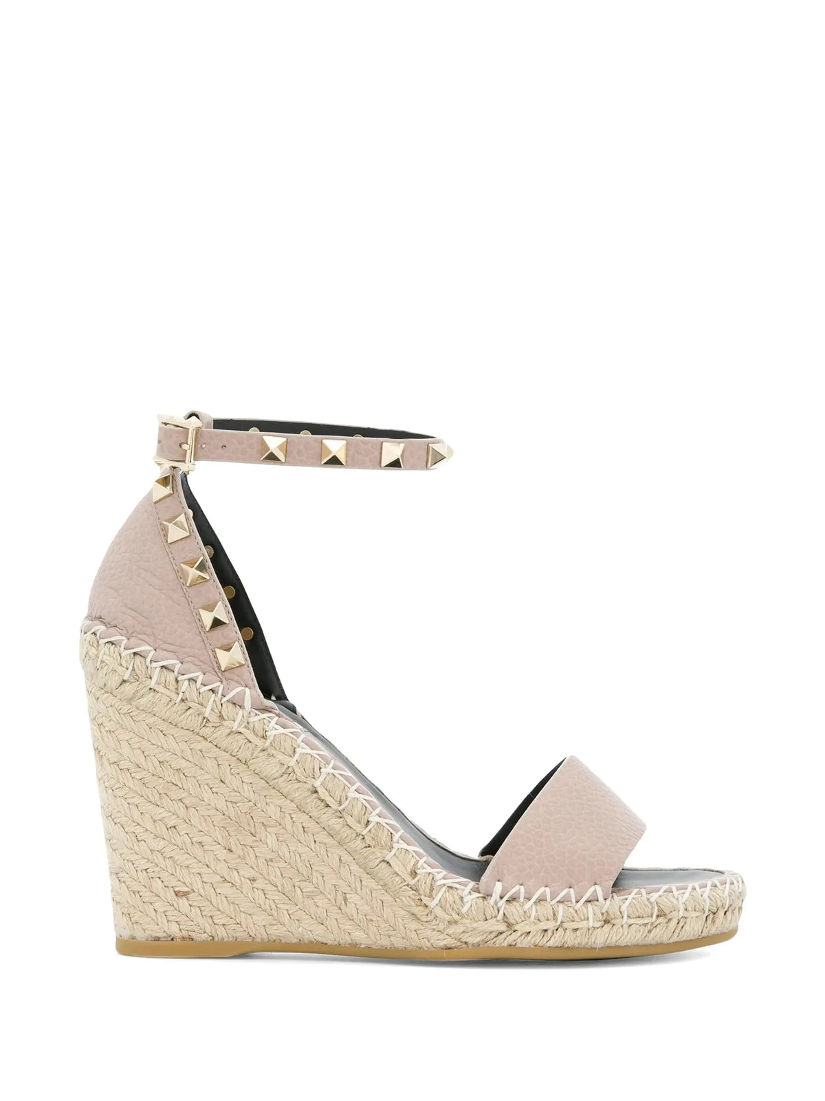 Valentino - Double Rockstud Wedge Espadrilles