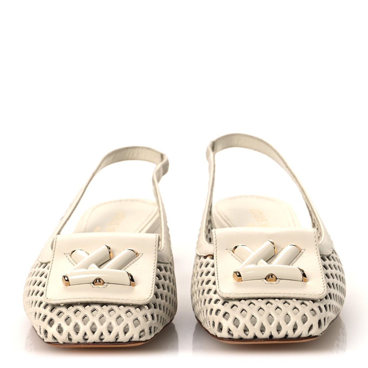 Louis Vuitton - Calfskin Perforated Shake Slingback Pumps