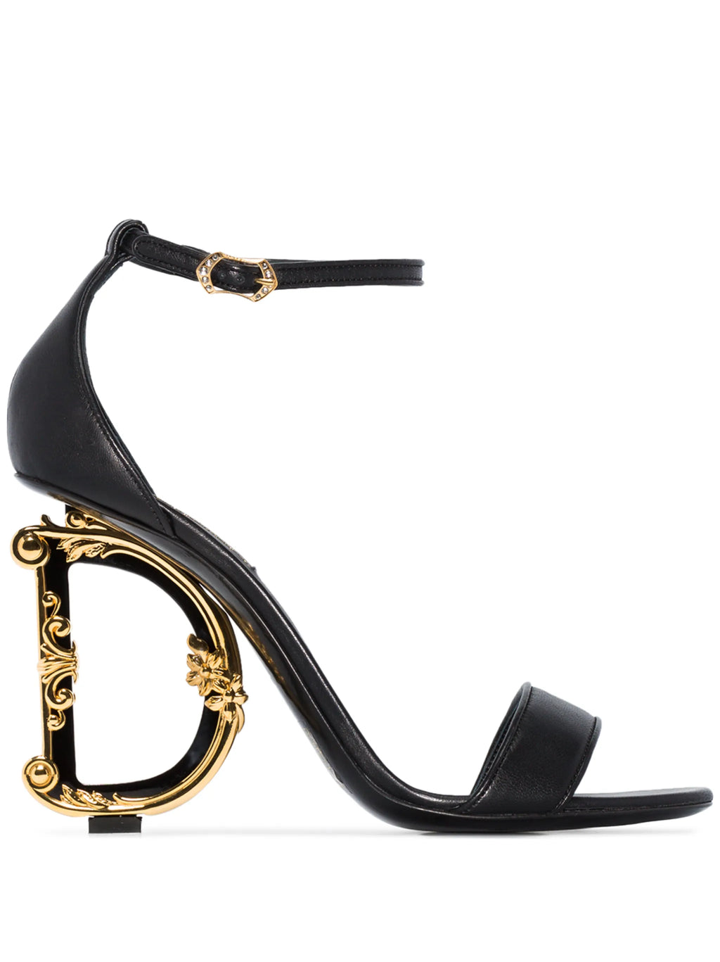 Dolce & Gabbana - Keira Baroque DG Leather Sandals