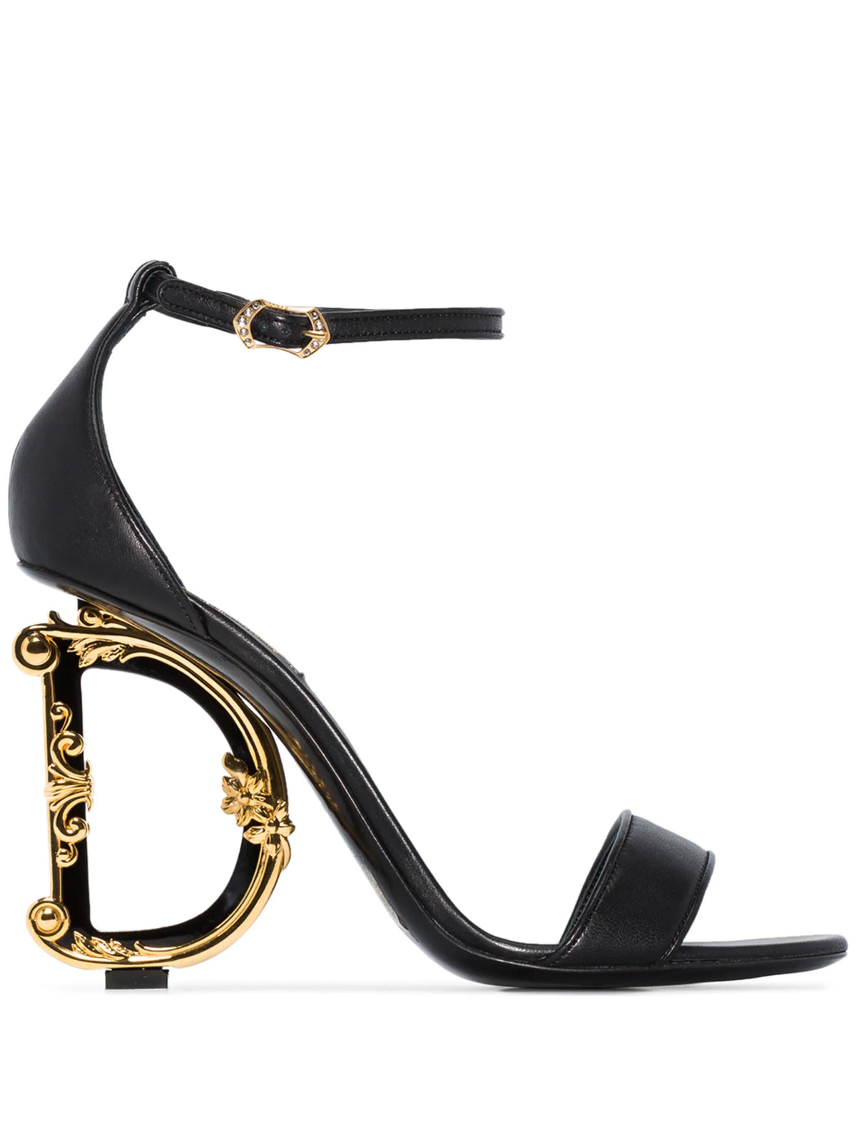 Dolce & Gabbana - Keira Baroque DG Leather Sandals