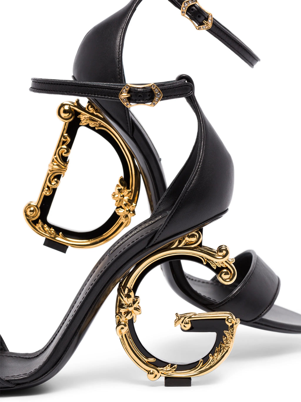 Dolce & Gabbana - Keira Baroque DG Leather Sandals