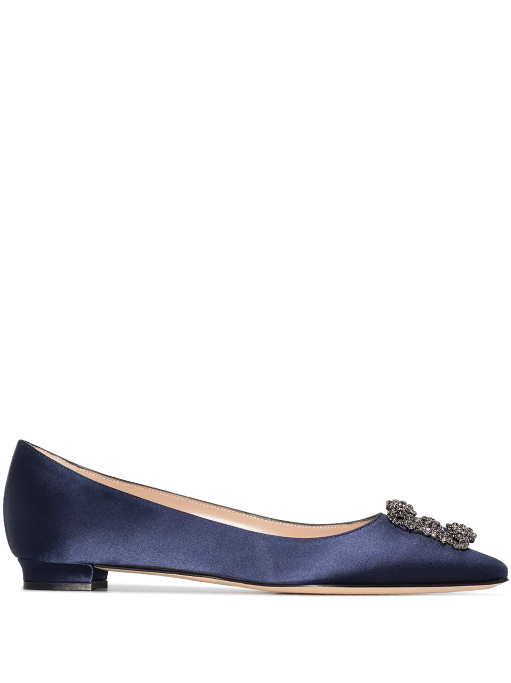 Manolo Blahnik - Hangisi Appliqué Flat Pumps