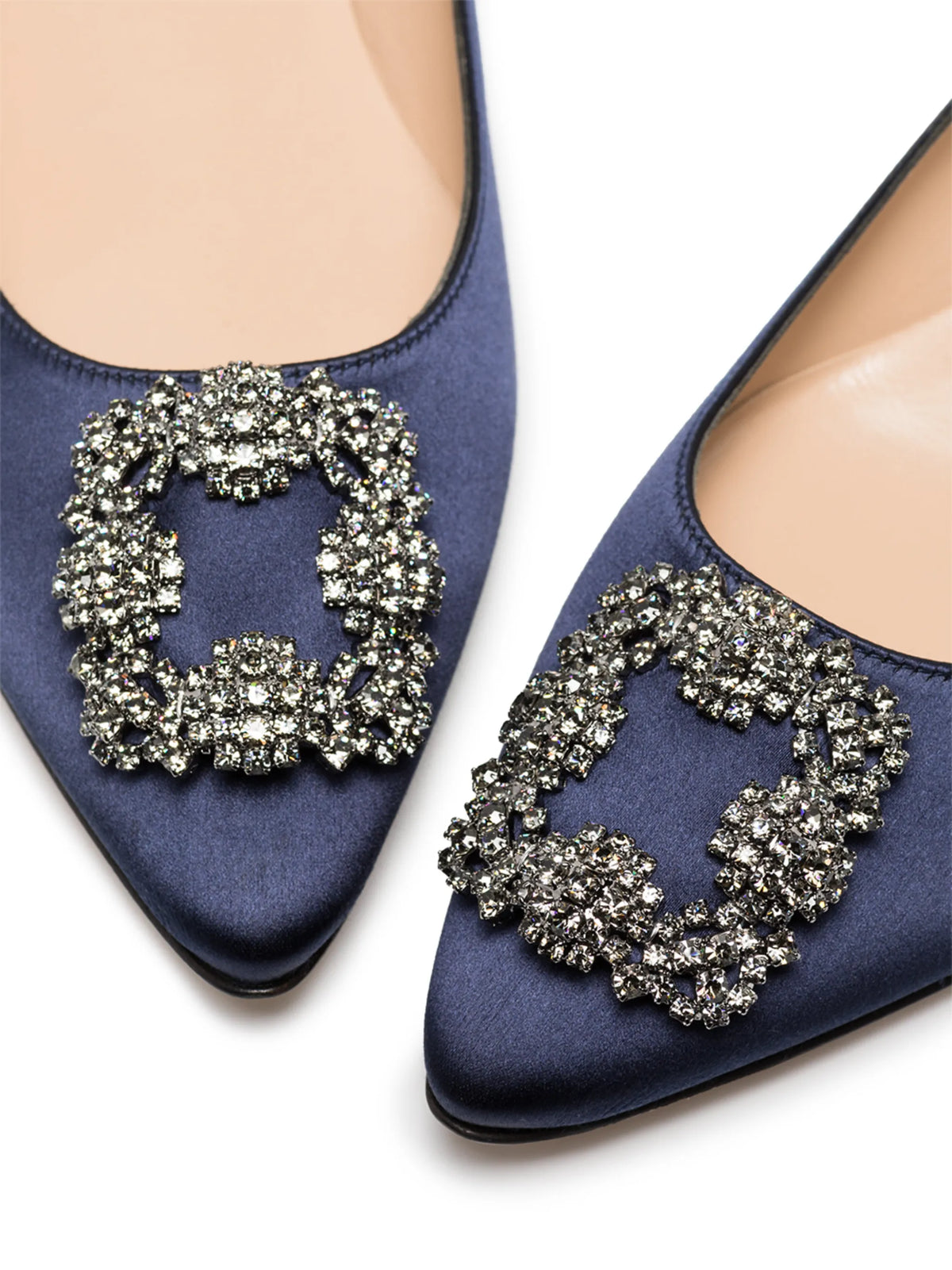 Manolo Blahnik - Hangisi Appliqué Flat Pumps