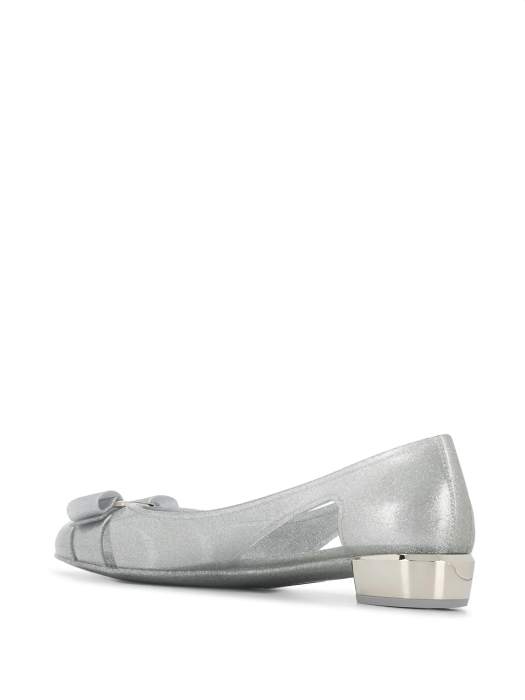 Ferragamo - Bow-detail Glitter Flat Pumps