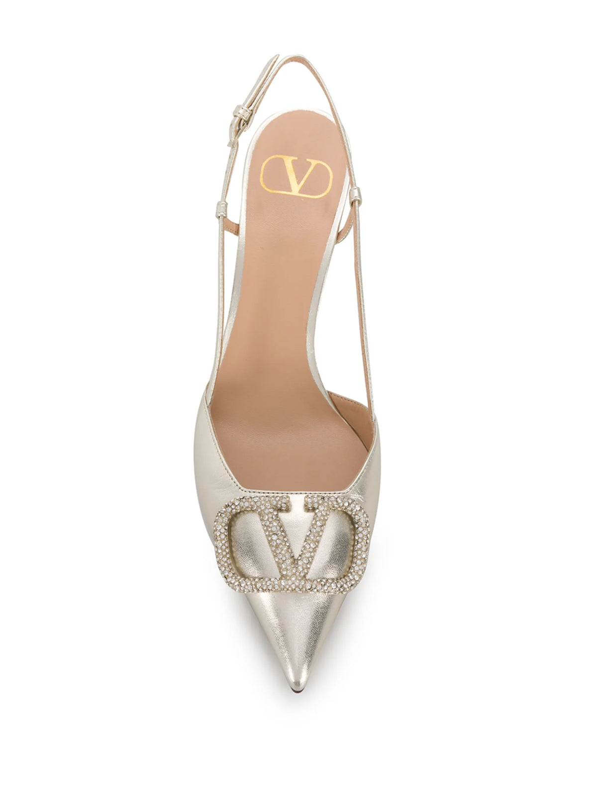 Valentino - 80mm VLogo Glow Slingback Pumps