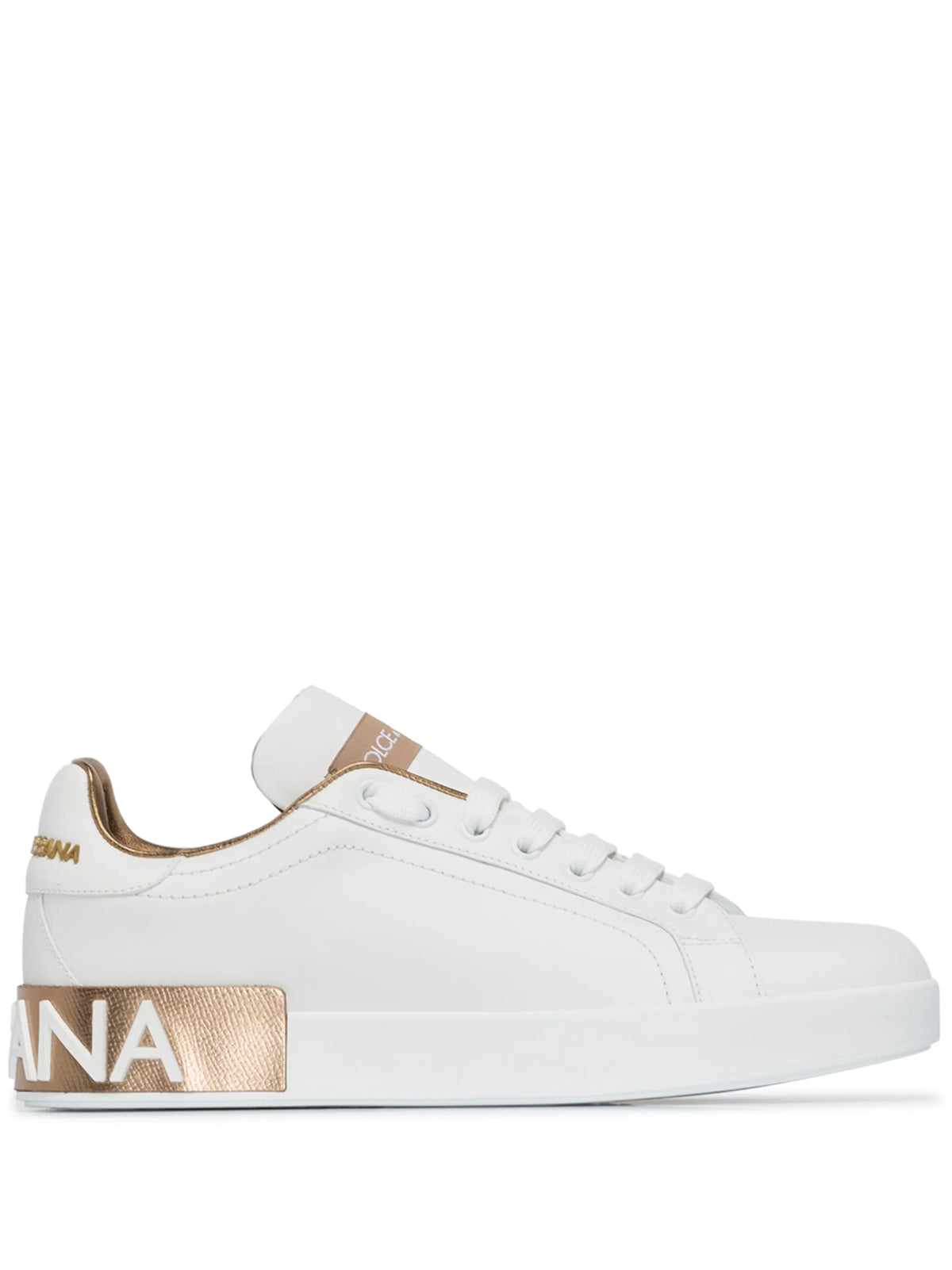 Dolce & Gabbana - Portofino Logo-plaque Leather Sneakers