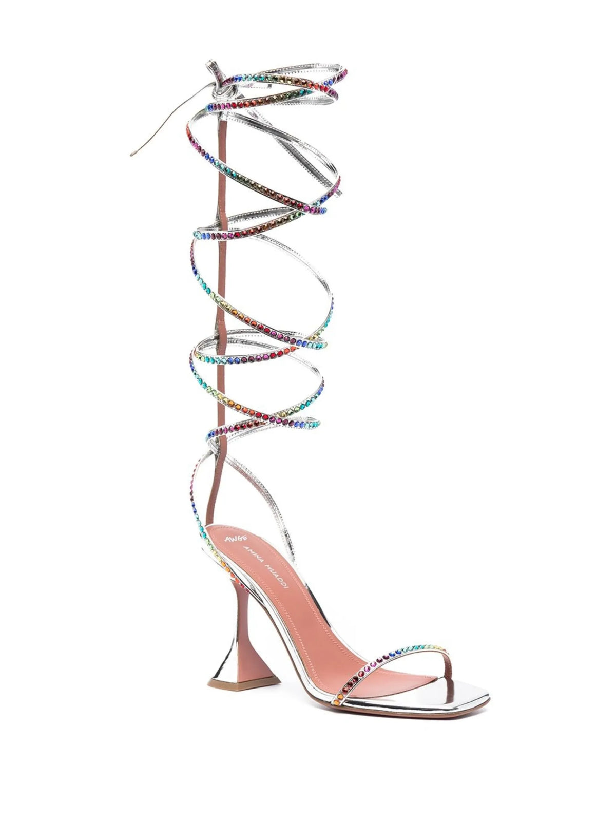 Amina Muaddi - X AWGE Silver LSD 95 Gladiator Sandals