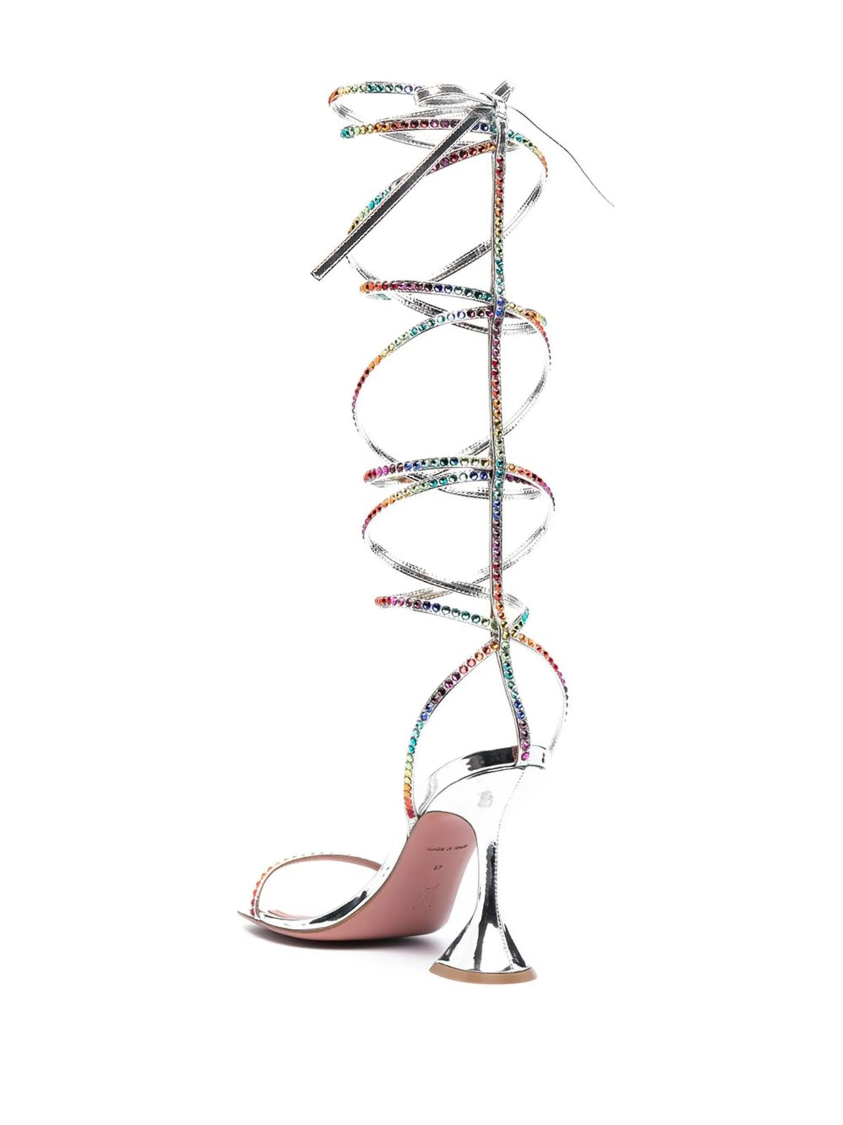 Amina Muaddi - X AWGE Silver LSD 95 Gladiator Sandals