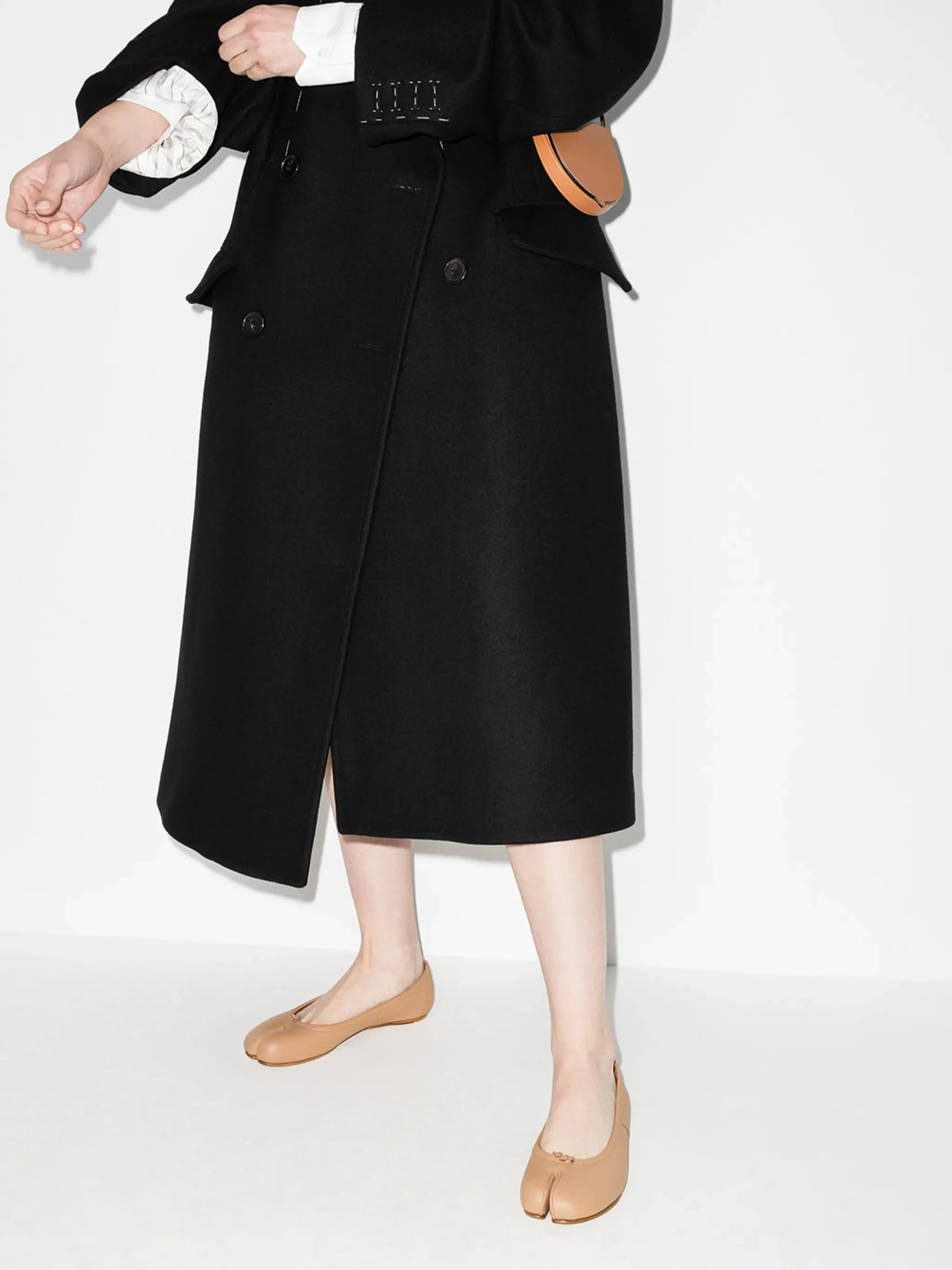 Maison Margiela - Tabi Leather Ballerina Shoes