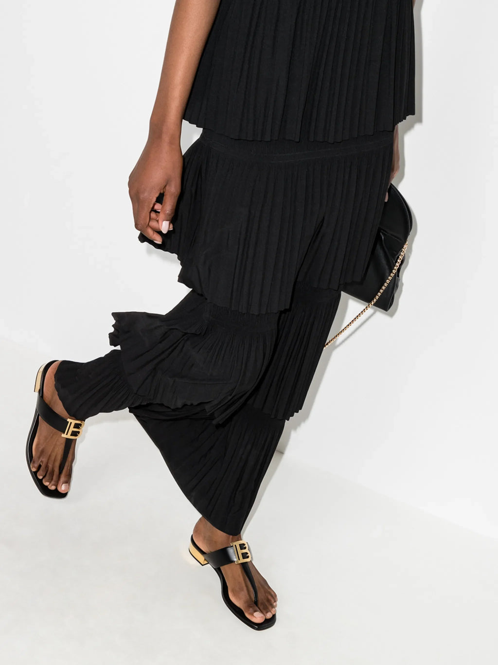 Balmain - B Appliqué Leather Sandals