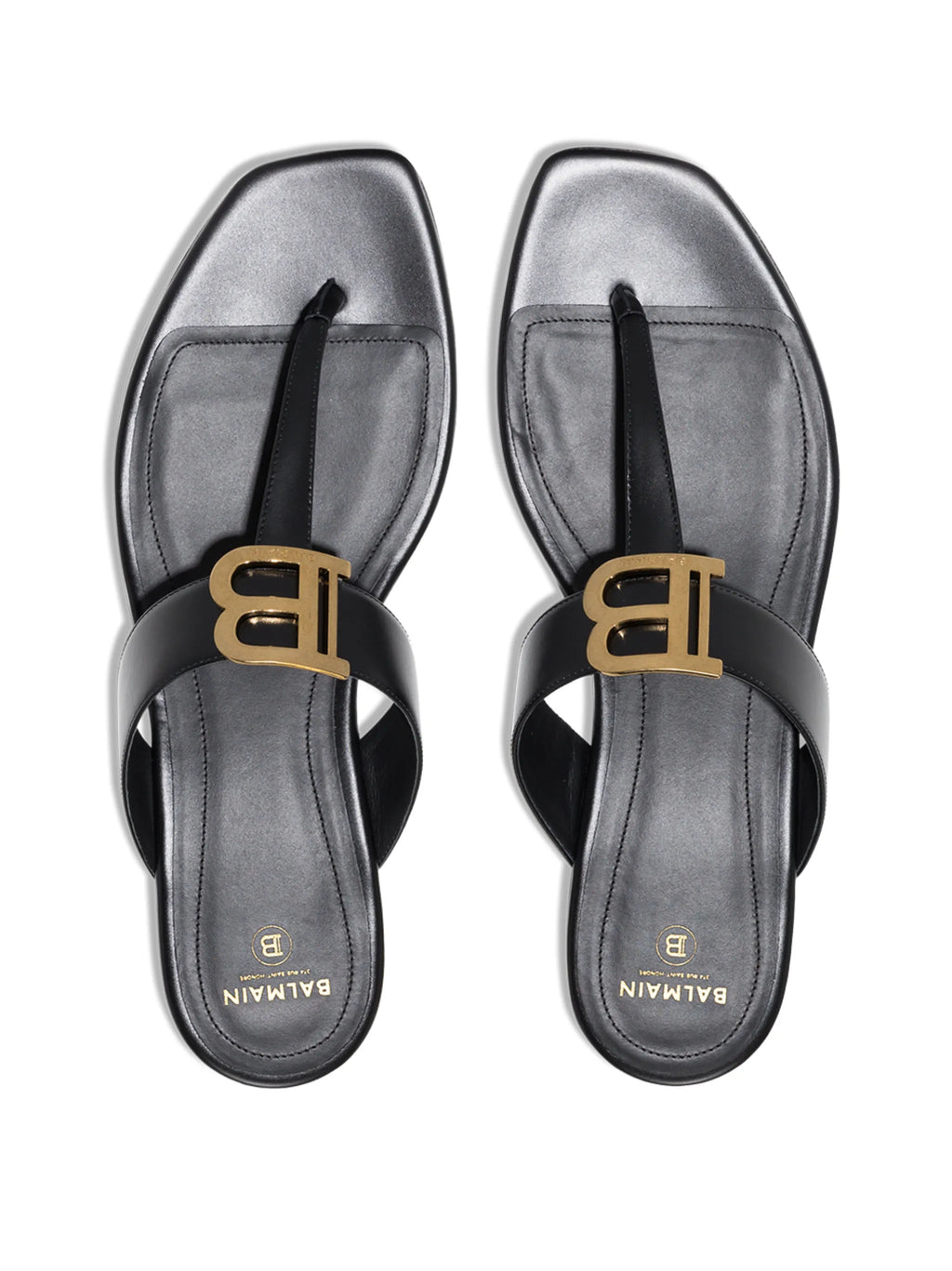 Balmain - B Appliqué Leather Sandals