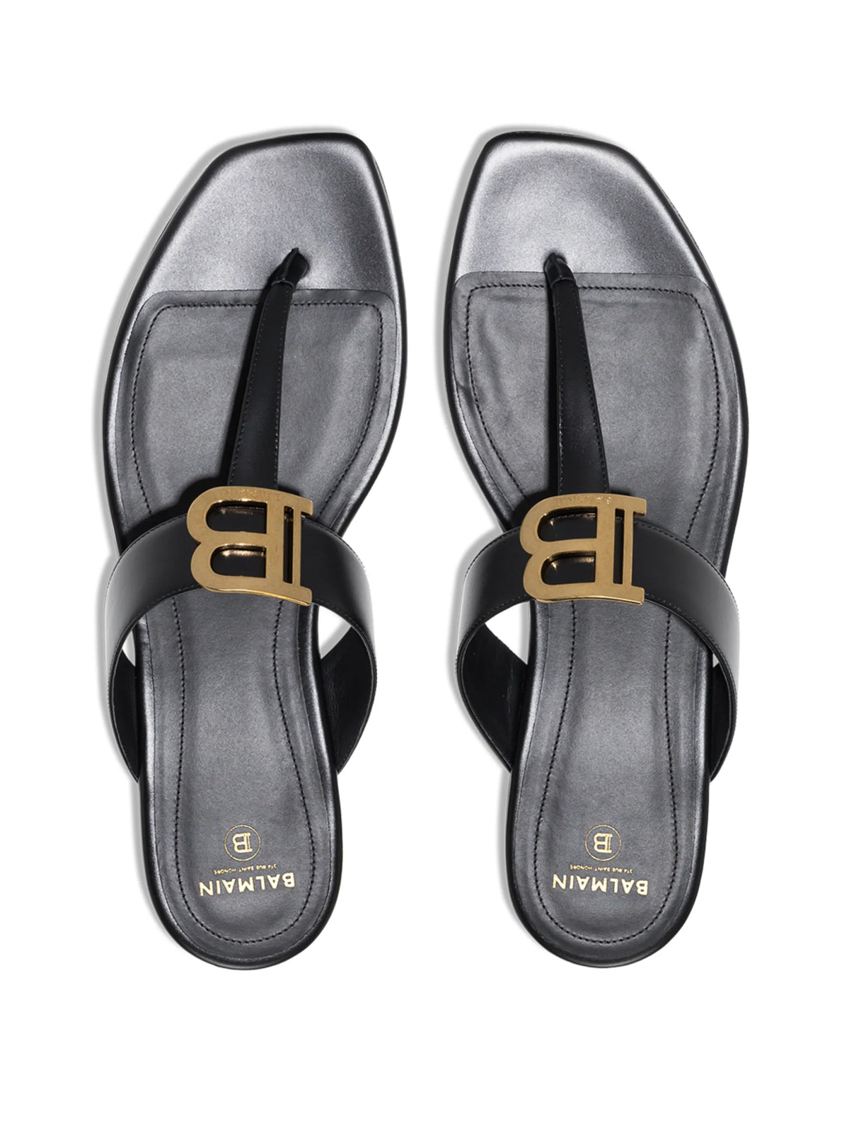 Balmain - B Appliqué Leather Sandals