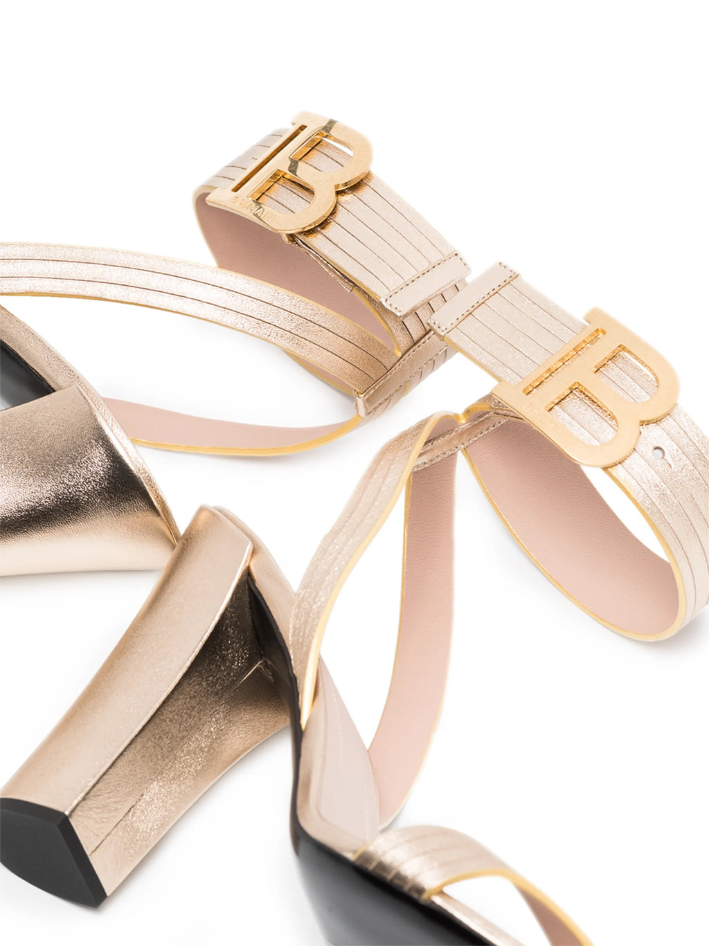 Balmain - Stella 95mm Metallic-effect Sandals