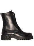Ferragamo - Gancini Leather Combat Boots