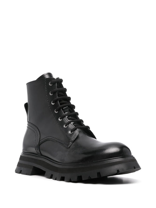 Alexander McQueen - Leather Combat Boots