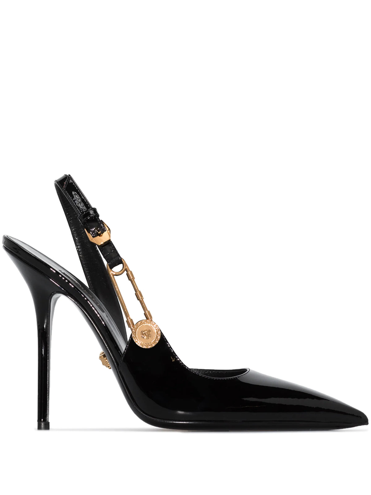 Versace - Safety-Pin 110mm Slingback Pumps