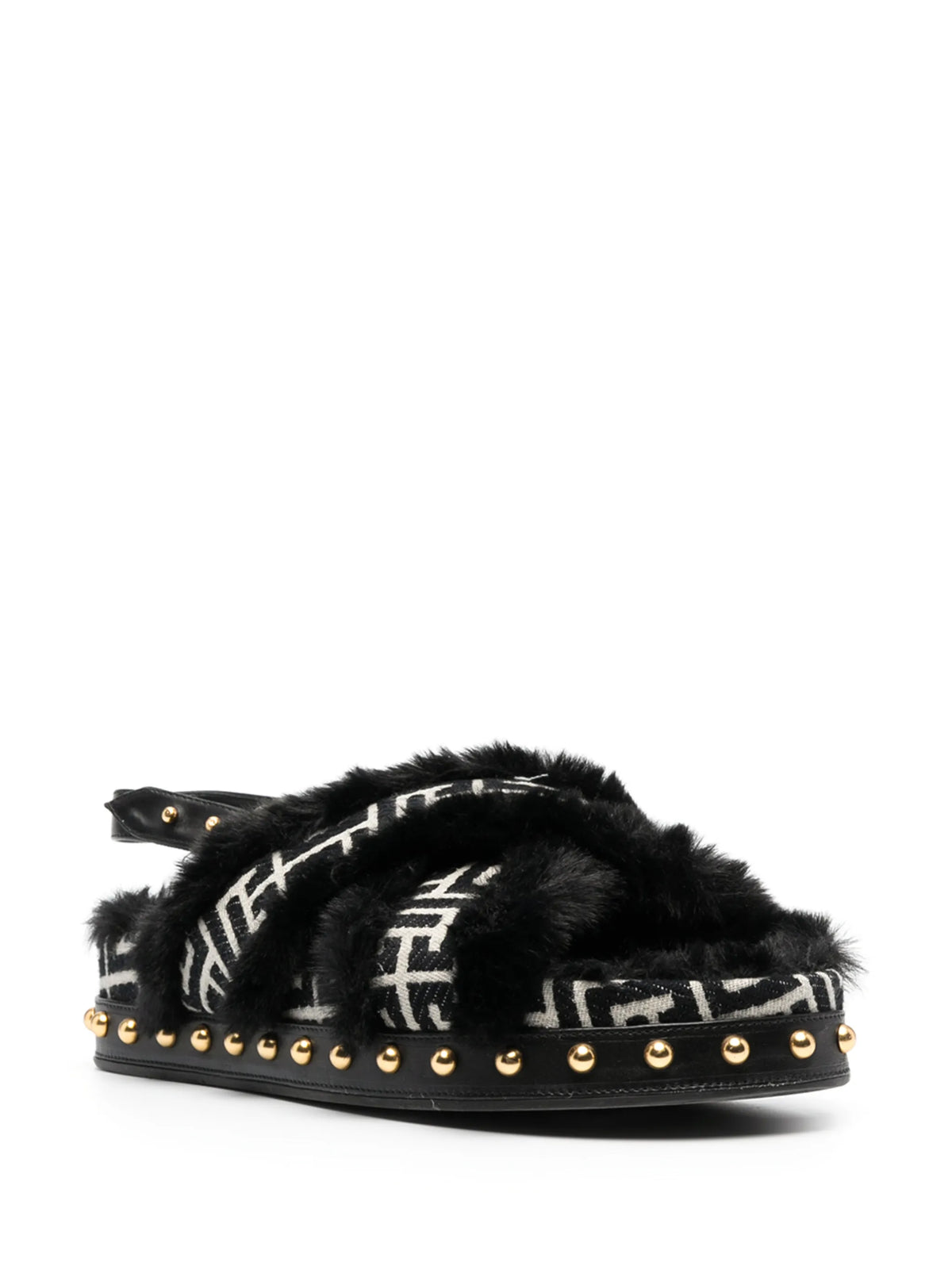 Balmain - Crossover Strap Flat Sandals