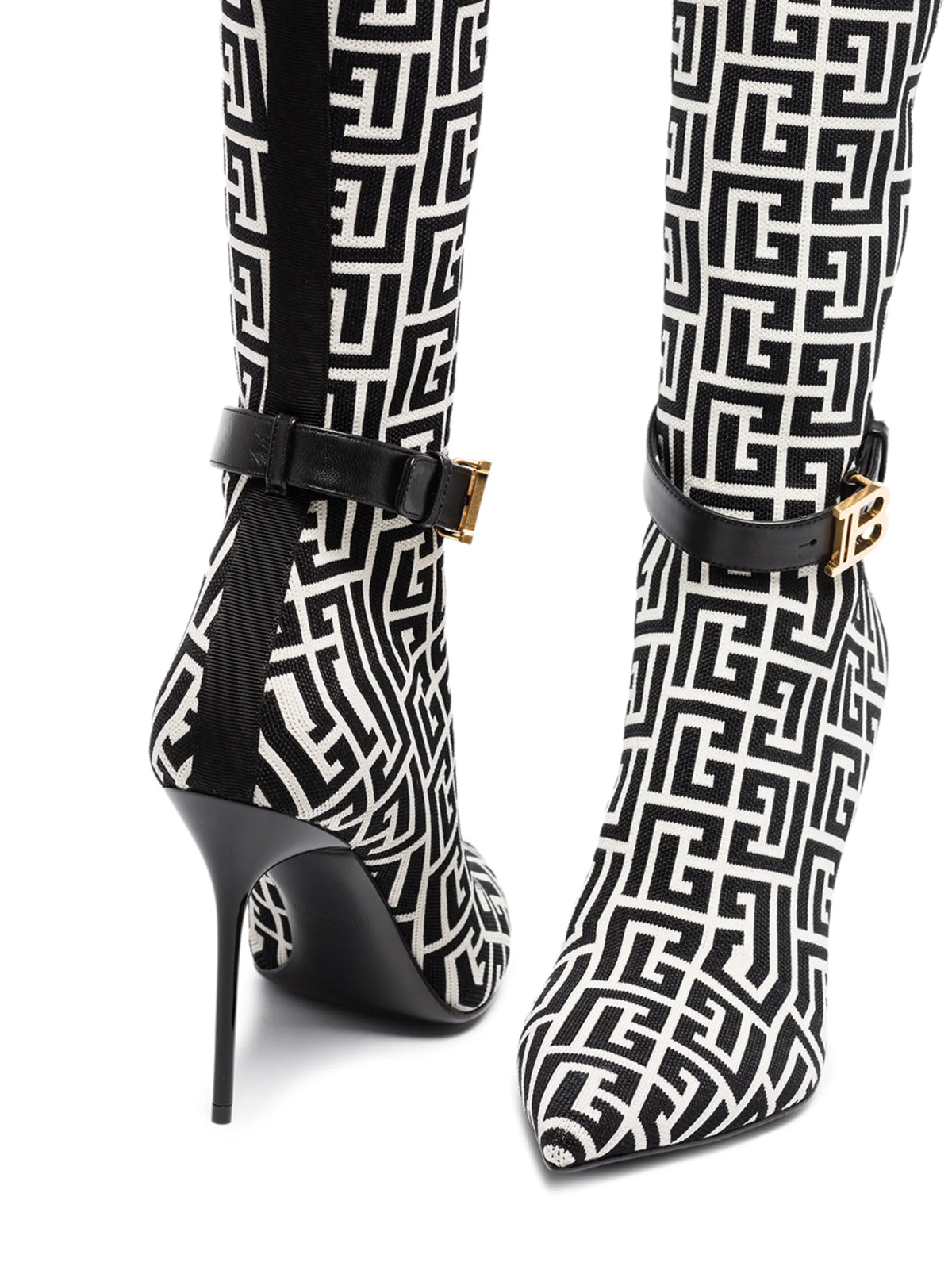 Balmain - Raven Monogram Thigh-high Boots