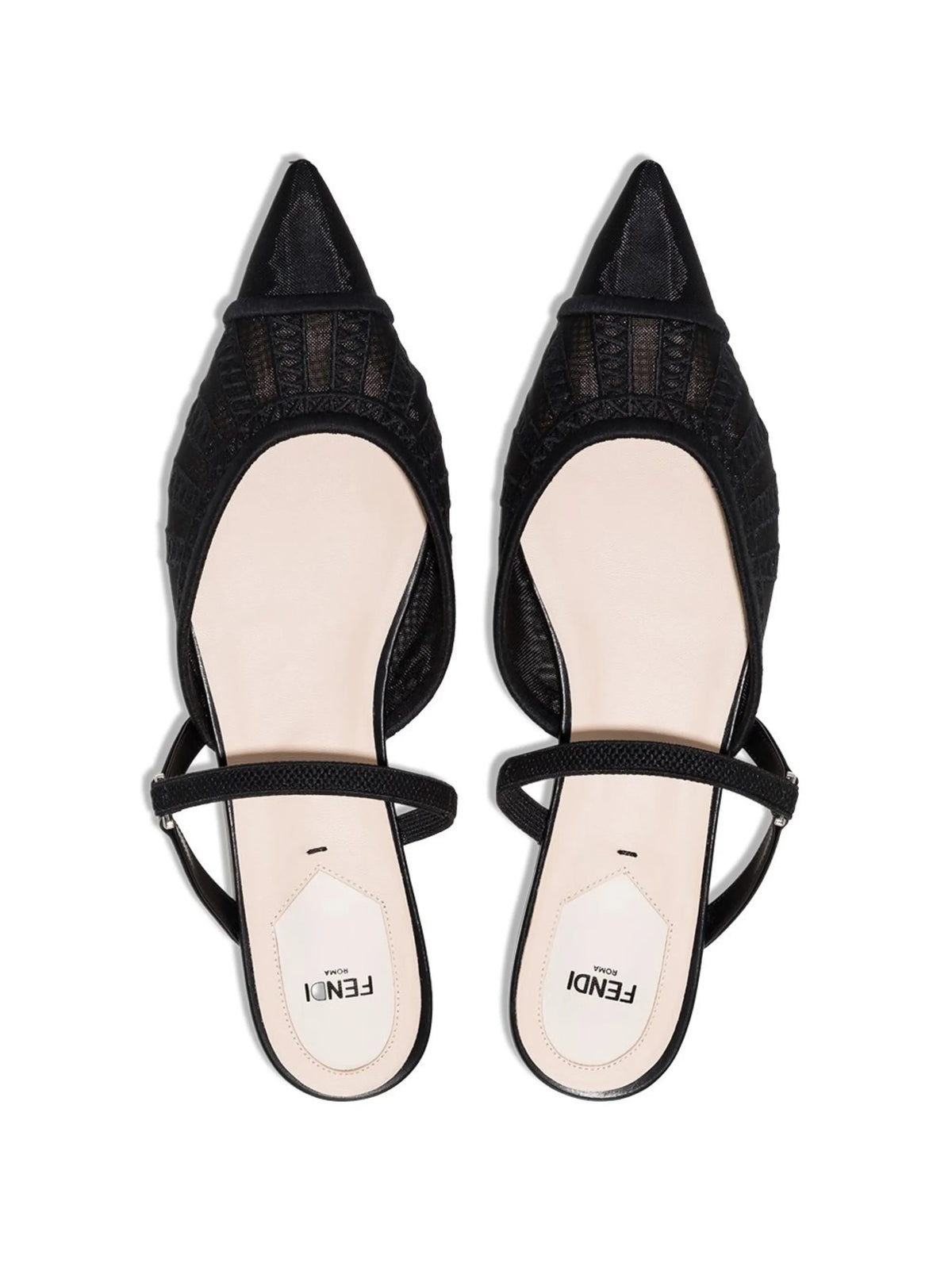 Fendi - Pointed Mesh Flat Pumps