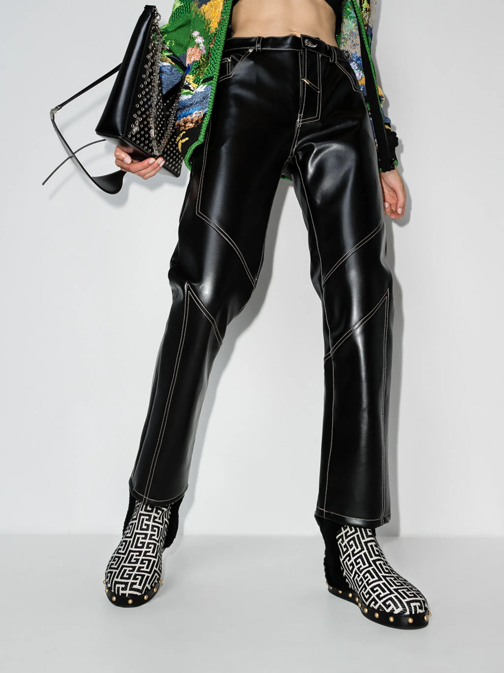 Balmain - Logo Shearling Ankle Boots