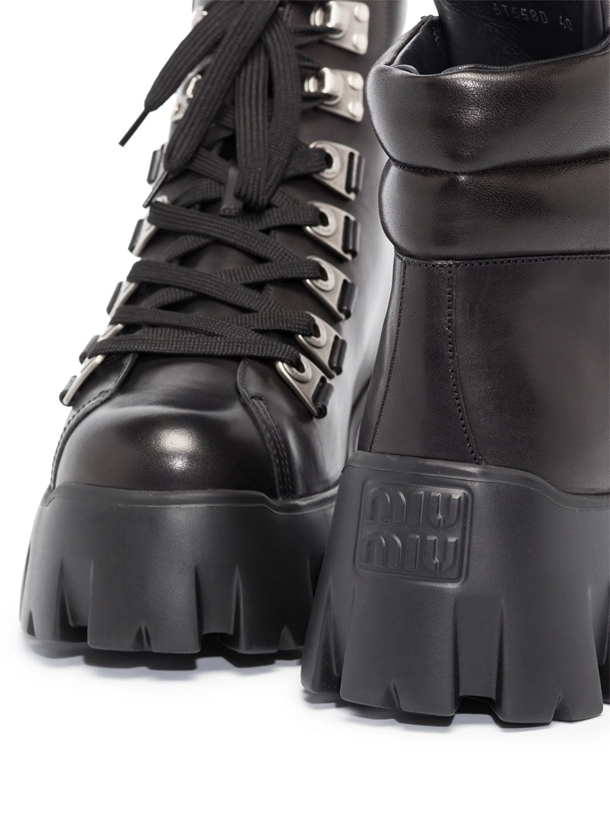Miu Miu - 70mm Platform Ankle Hiking Boots