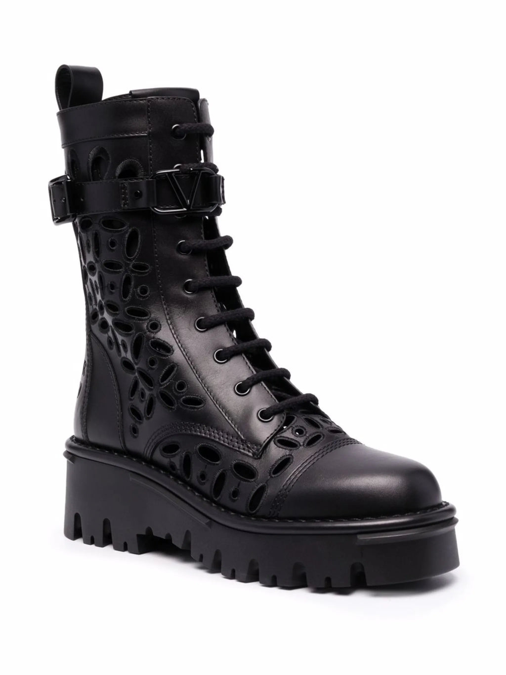 Valentino - Laser-cut Combat Boots