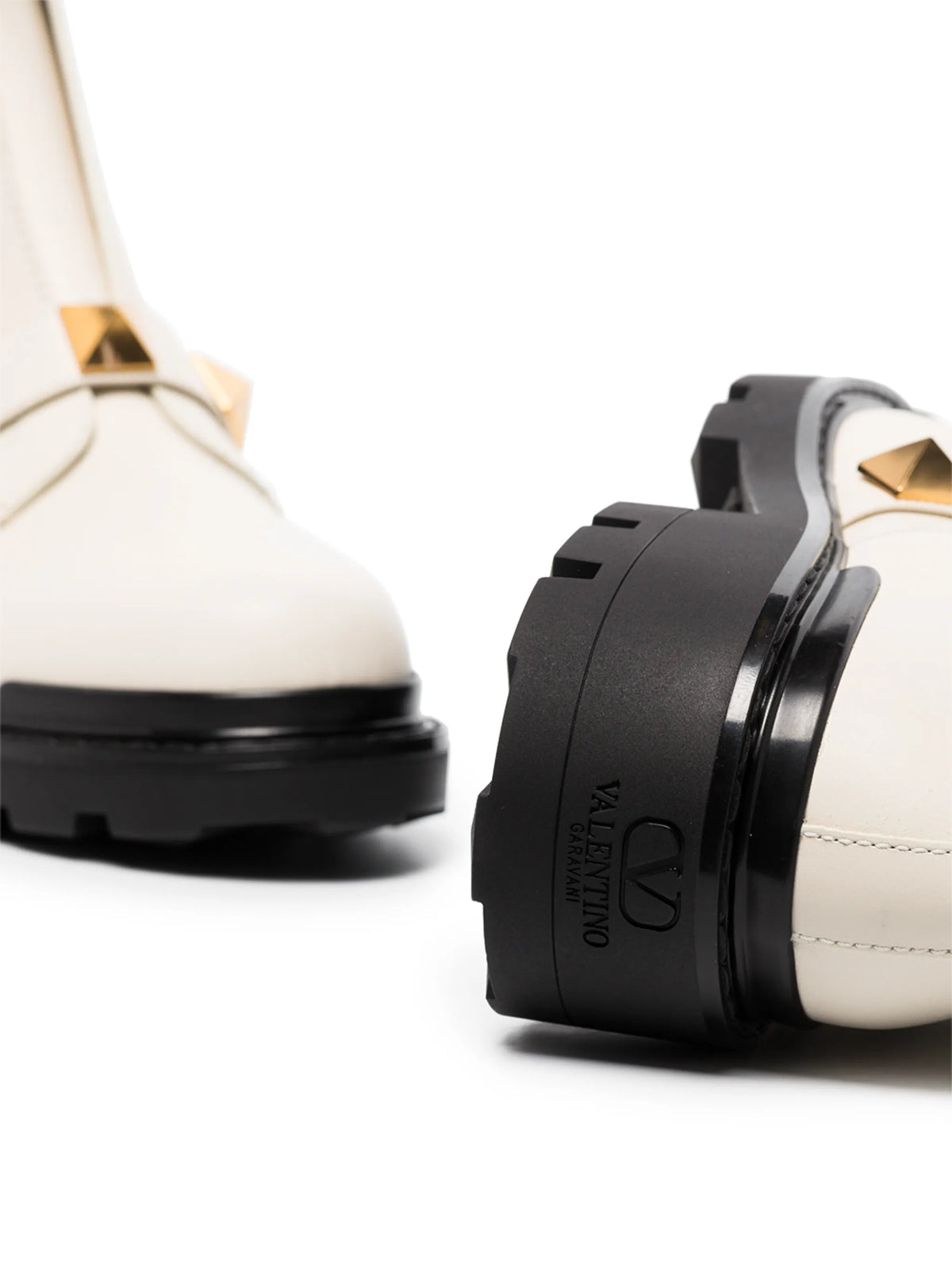 Valentino - ROMAN STUD CALFSKIN COMBAT BOOT 40MM