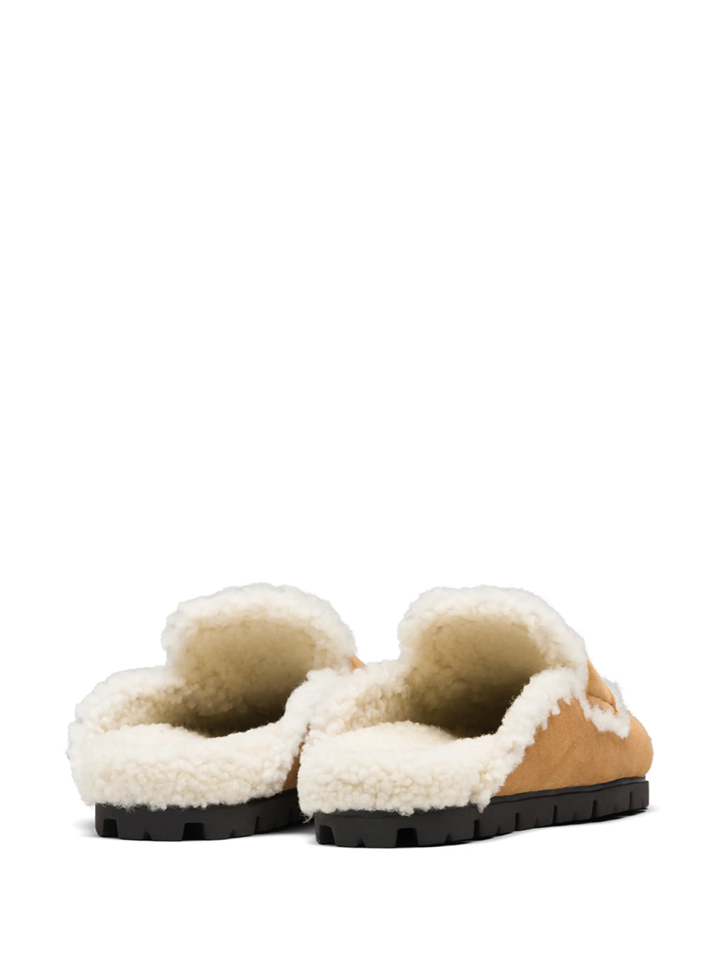 Prada - Triangle Logo Lined Slippers