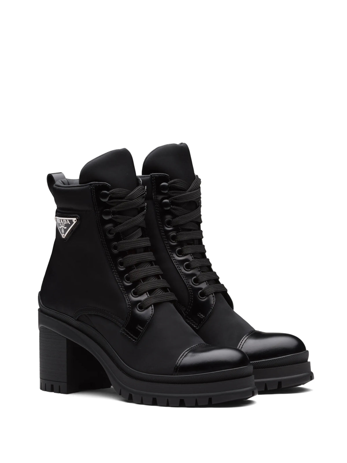 Prada - Logo Plaque Ankle Boots